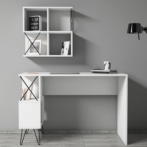 Extra 2 - White White
Black Study Desk & Bookshelf slika 3