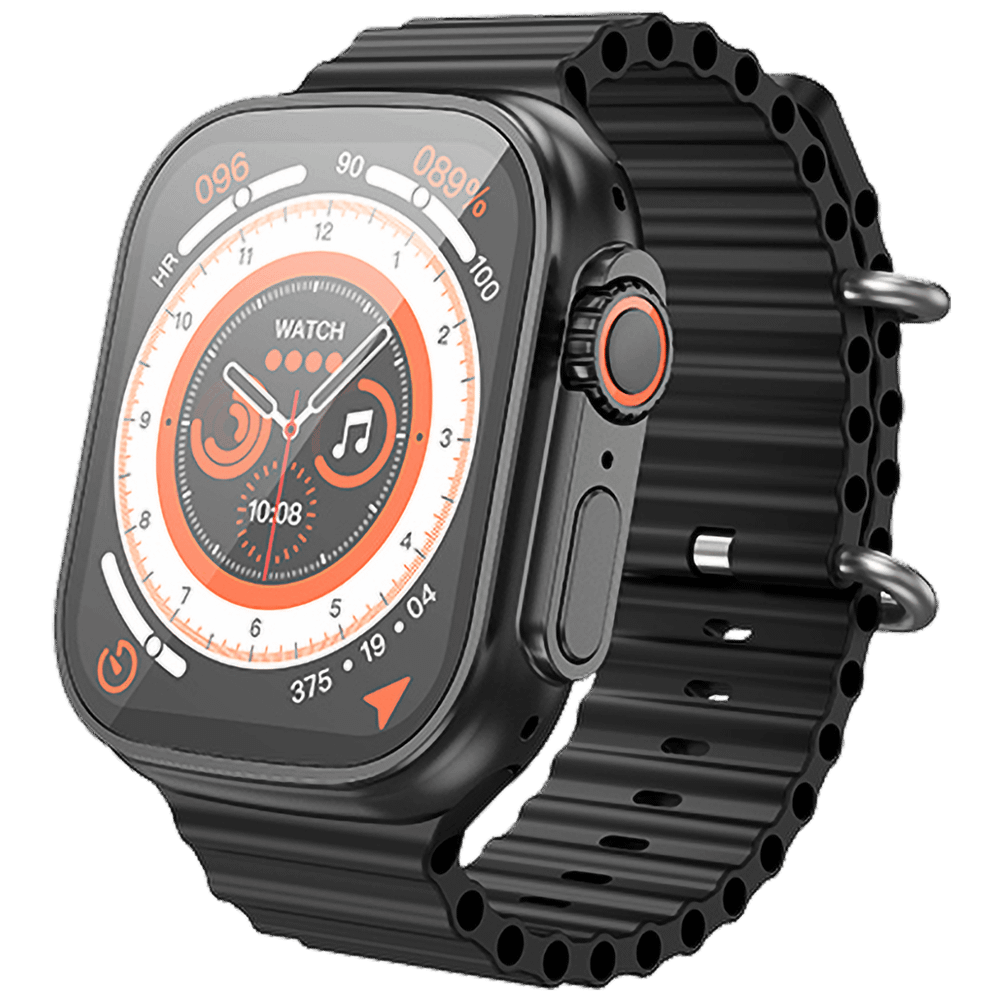 hoco. Sat pametni, 1.96" zaslon, Dual Bluetooth, IP67 - Y12 Black slika 1