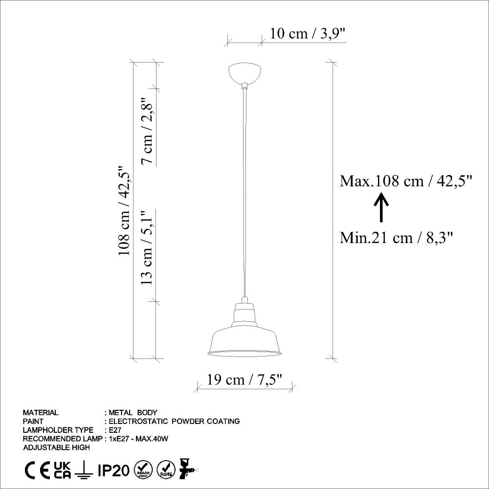 Luster MEMATI-181RETRO-1 u Antiknom Stilu slika 8