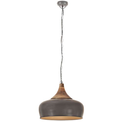 Industrijska viseća svjetiljka siva od željeza i drva 45 cm E27 slika 12