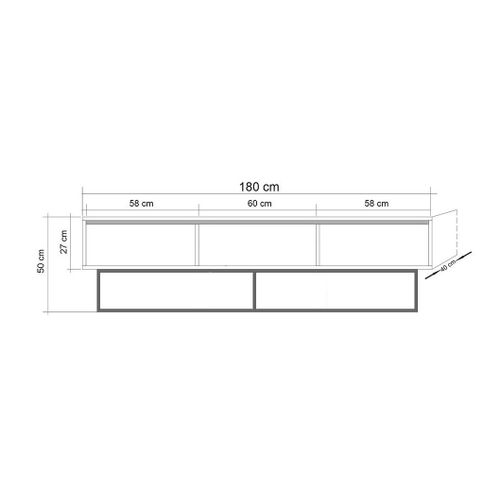 TV komoda Hanah Home Milo 180 orah crna slika 6