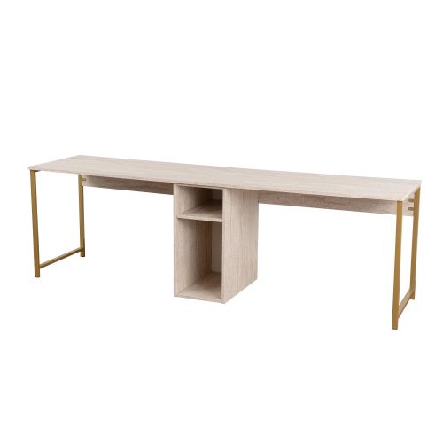 Twin Study Desk - Traverten Traverten 
Gold Study Desk slika 5