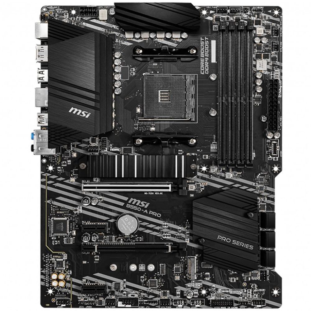 MSI Main Board Desktop B550-A PRO (AM4, 4xDDR4, 1xPCI-Ex16, 2xPCI-Ex1, USB3.2, 6xSATA III,2xM.2, DP, HDMI) ATX Retail slika 2