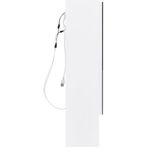 LED kupaonski ormarić s ogledalom bijeli 80 x 15 x 60 cm MDF slika 32