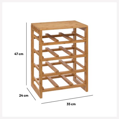 Five stalak za boce 12/1 35x24x47 cm bambus 189634 slika 3