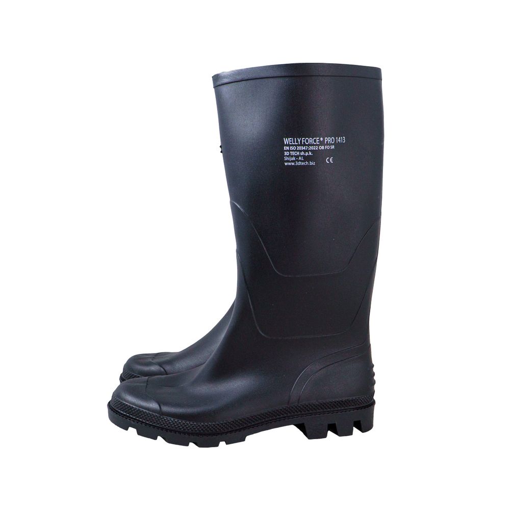 Čizme PVC duboke, Welly Force Pro, crne slika 3