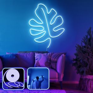 Opviq Dekorativna zidna led rasvjeta Leaf - Large - Blue