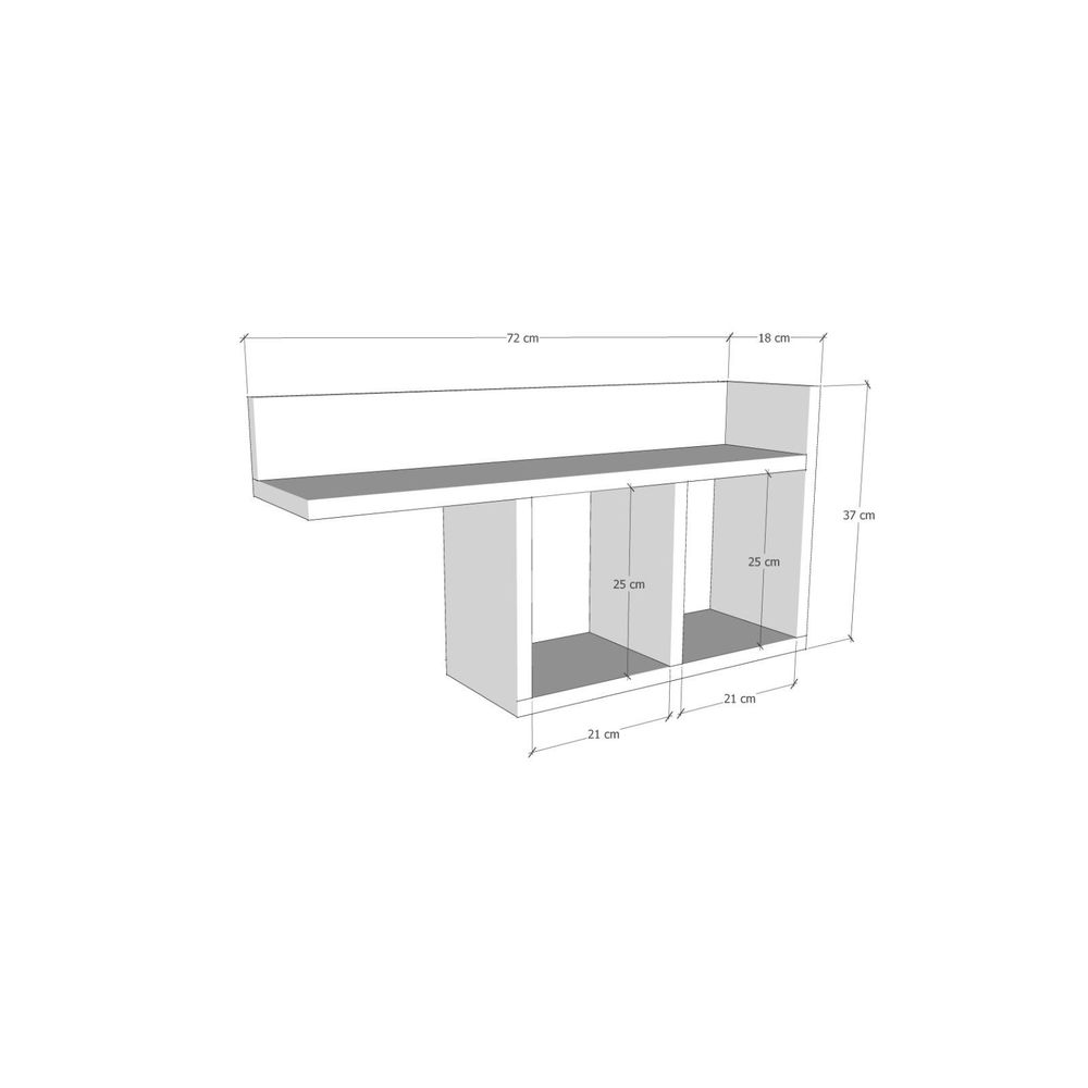 Zidna Polica Anthracite Anthracite Room slika 3