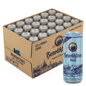 Benediktiner Hell pivo limenka 5% 500ml x 24 kom  XXL  