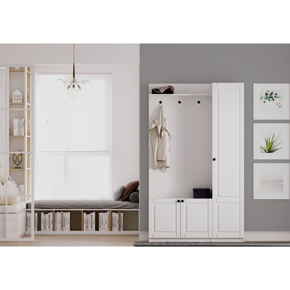 Hall Stand Rb-044 - Mat Bijela slika 2