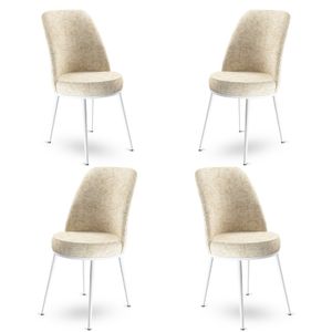 Dexa - Cream, White Cream
White Chair Set (4 Pieces)