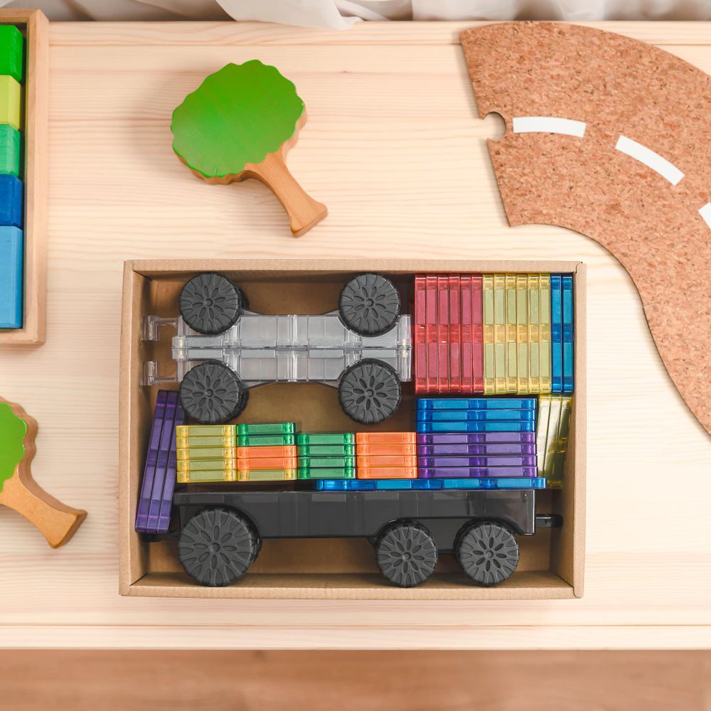Connetix Magnetne pločice za slaganje Rainbow Transport Pack, 50kom slika 3