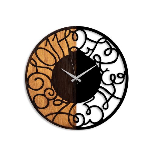 Wallity Ukrasni drveni zidni sat, Wooden Clock - 55 slika 5