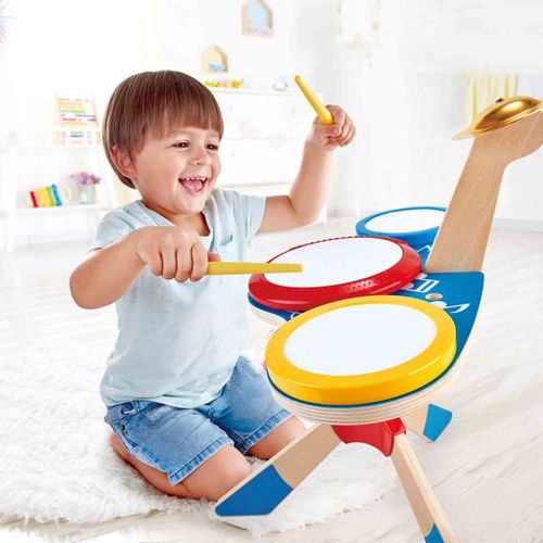 Hape Drveni bubnjevi Drum and Cymbal Set E0613A  slika 5