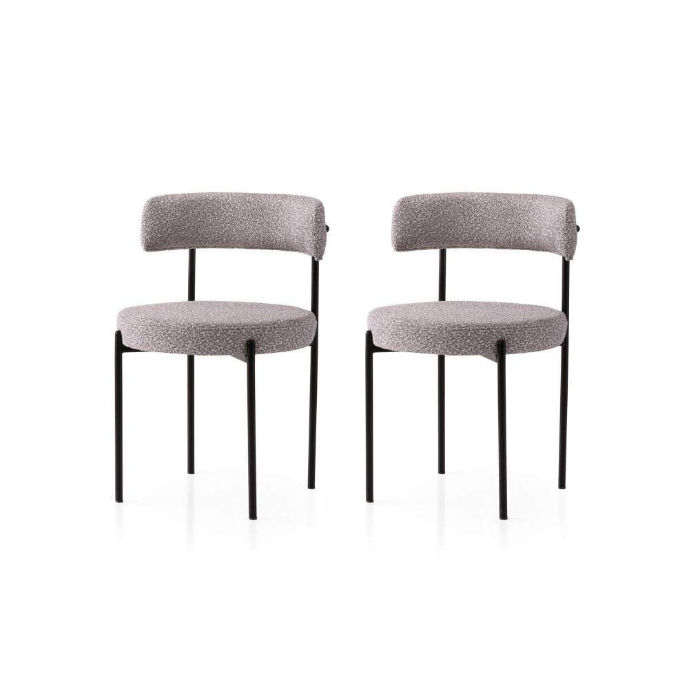 Gını - 4006 V2 Crni i Sivi Set Stolica (2 Komada) slika 1