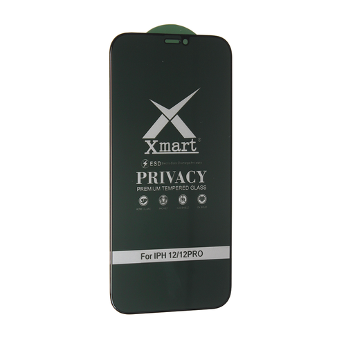 Tempered glass X mart 9D Privacy za iPhone 12/12 Pro 6.1 slika 1