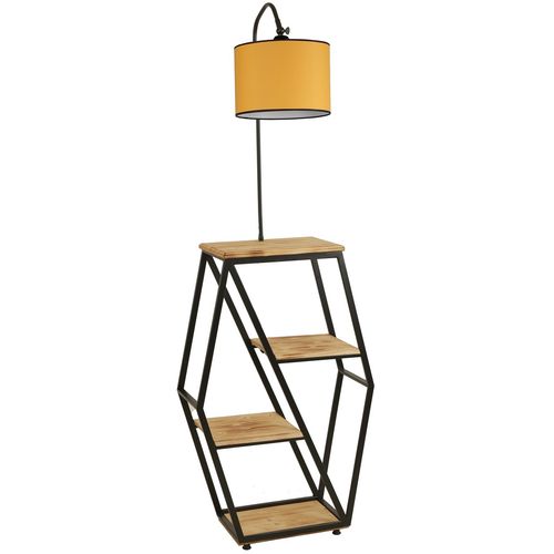 Sembol Yanık Lambader Silindir Hardal Abajurlu Yellow Floor Lamp slika 3