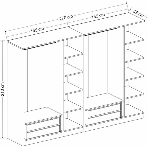 Kale Plus - 7805 Fume Wardrobe slika 8