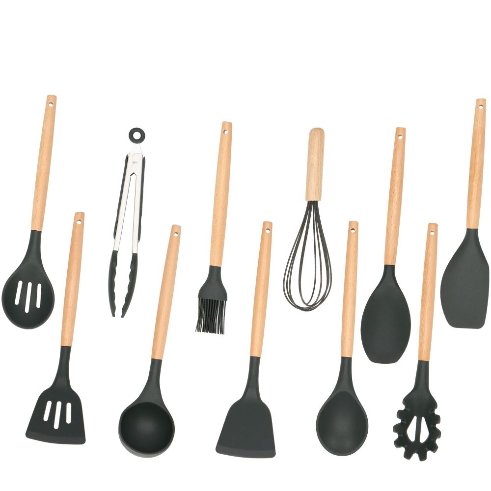 Kuhinjski set, 11 kom. crni slika 4