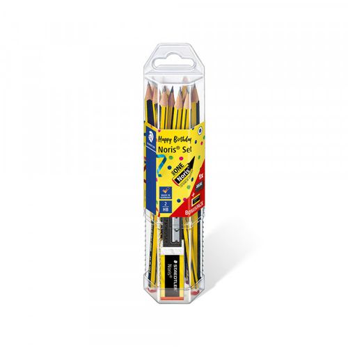 Grafitna olovka Staedtler Noris - set 1/12 +gumica + rezač slika 1