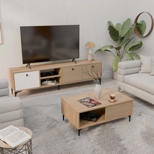 Set 1366-2092 Oak Living Room Furniture Set