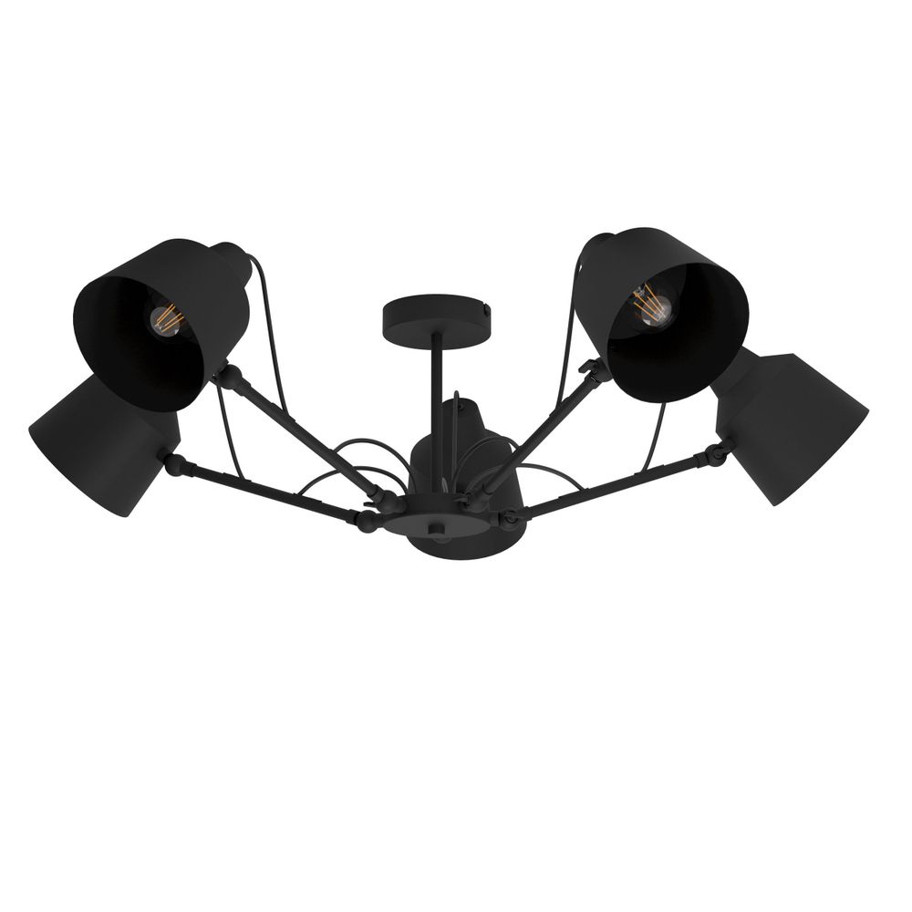 Eglo stropna lampa 'BASURTU' - crna čelik, E27 slika 1