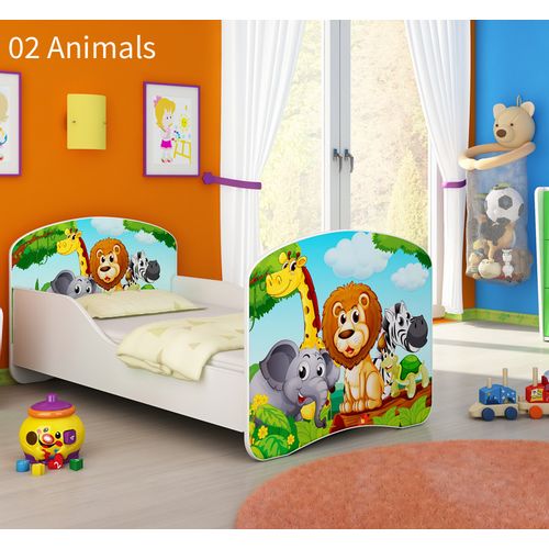 Dječji krevet ACMA s motivom 140x70 cm 02-animals slika 1