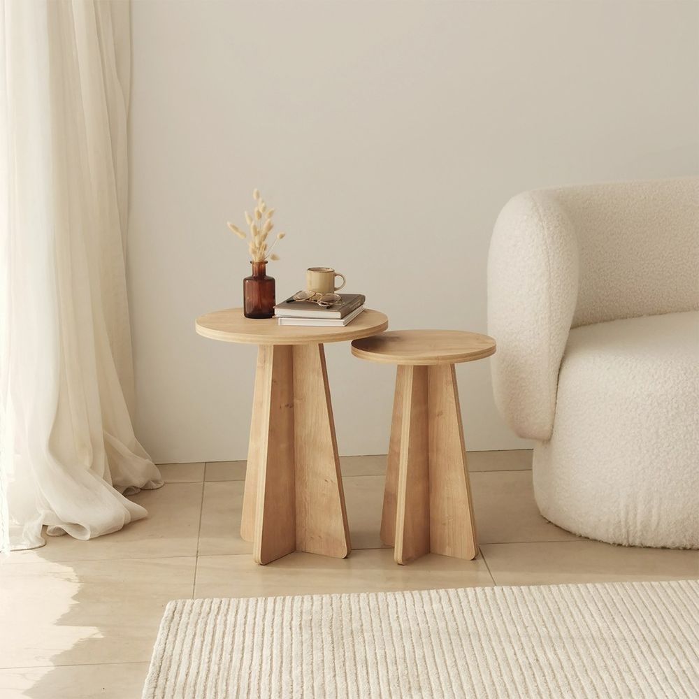 Set Stolića za Gniježđenje Mushroom - Sapphire Oak (2 Komada) slika 2