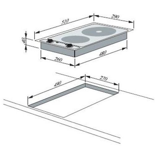 Amica ugradbena plinska ploča PG3510X slika 3