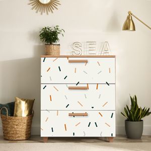 Leva Gravis Line Atlantic Pine Bijela Komoda