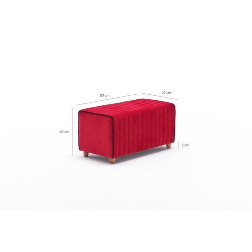 Atelier Del Sofa Tabure, Crvena, Mabel Puf - Red slika 8