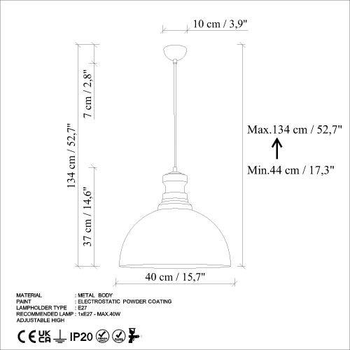 Kure 228 - Mint Mint Chandelier slika 8