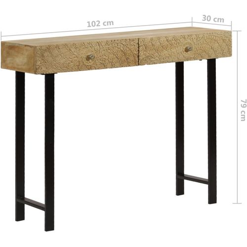 Konzolni stol od masivnog drva manga 102 x 30 x 79 cm slika 32
