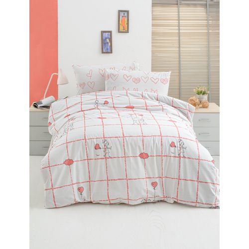 Pink Pink
White Ranforce Single Quilt Cover Set slika 1