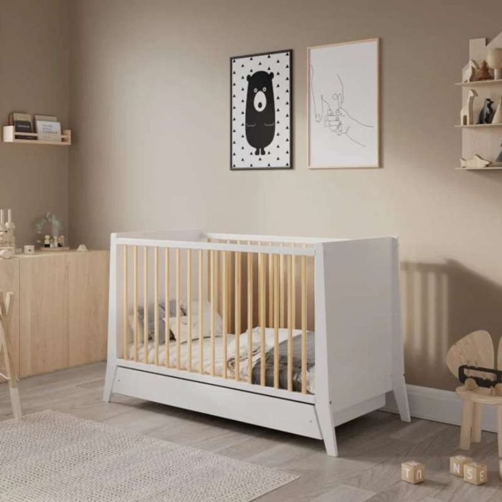 Lettino Krevetac sa ladicom Cosmo 120x60cm, White slika 2