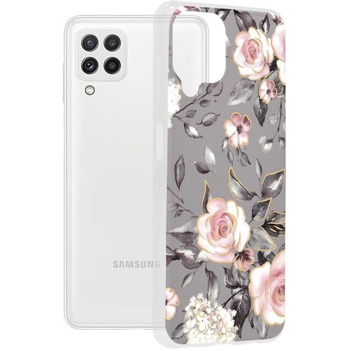 Techsuit Marble Series maska za Samsung Galaxy A22 4G Bloom of Ruth Gray slika 1