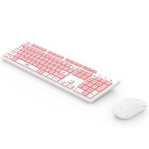 XO Bežična Tastatura i Miš KB-05 pink slika 1