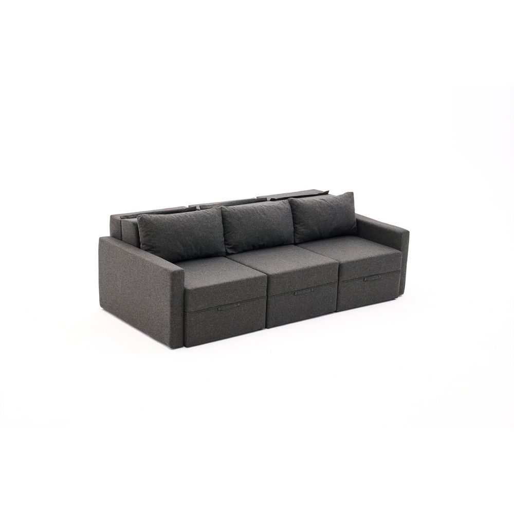 Sofa na razvlačenje za 3 osobe Saros - antracit slika 5