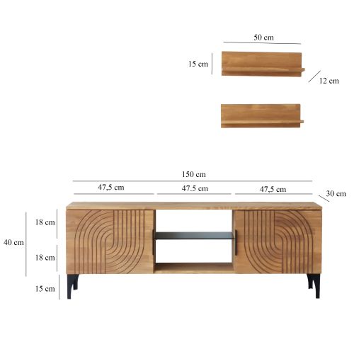 Woody Fashion TV jedinica, Lidya - Oak slika 11