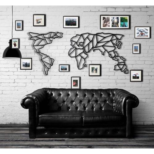 Wallity Metalna zidna dekoracija, World Map slika 2
