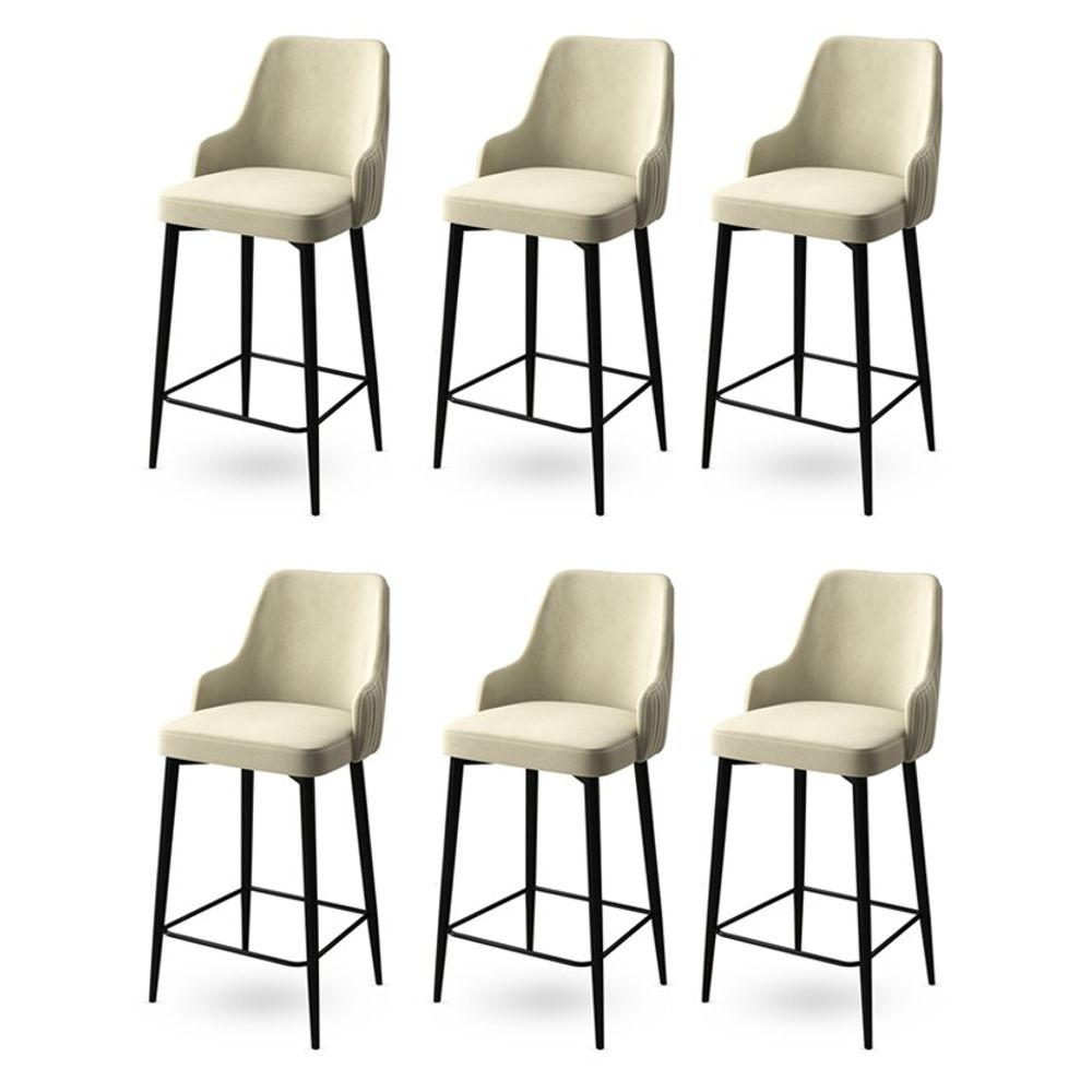 Enox - Crni Bar Stolac Set (6 Komada) slika 1