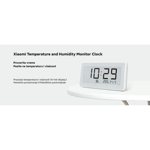 Xiaomi Temperature and Humidity Monitor Clock bela slika 2