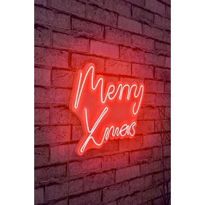 Wallity Ukrasna plastična LED rasvjeta, Merry Christmas - Red