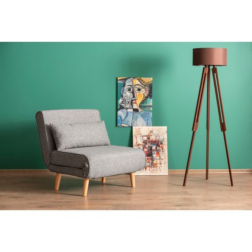 Atelier Del Sofa Fotelja na razvlačenje, Svijetlo siva, Folde Single - Light Grey slika 1