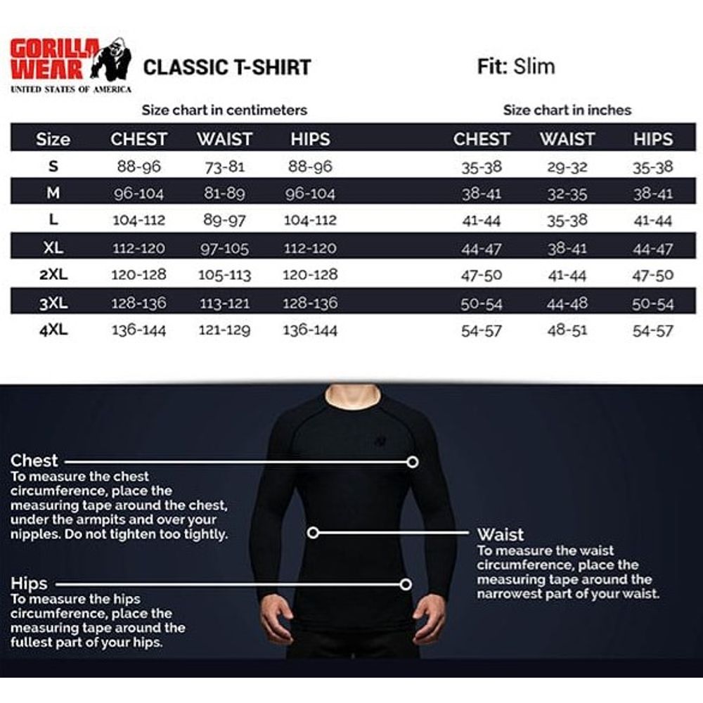 Gorilla Wear CLASSIC Majica, Crna slika 4
