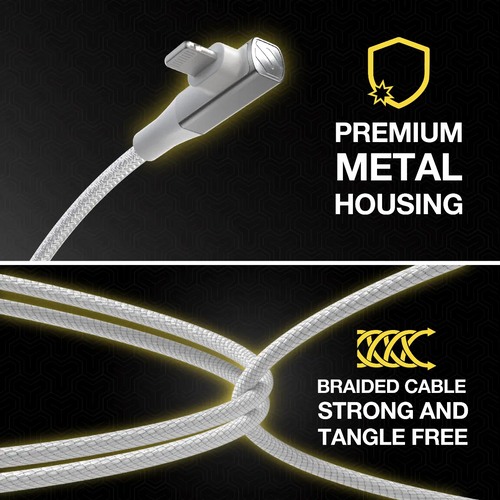 SCOSCHE, StrikeLine™ USB-C® na pravokutni Lightning® kabel, 1.8m, bijeli slika 3