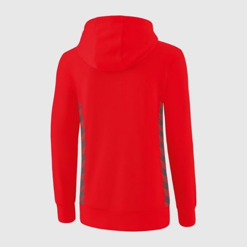 Ženska Hoodie Erima Essential Team u Crvenoj i Sivoj Boji slika 3