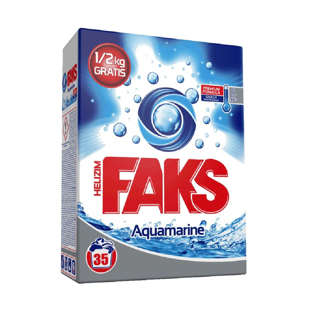 Faks deteržent za veš u prašku Aquamarine 30+5 pranja slika 1