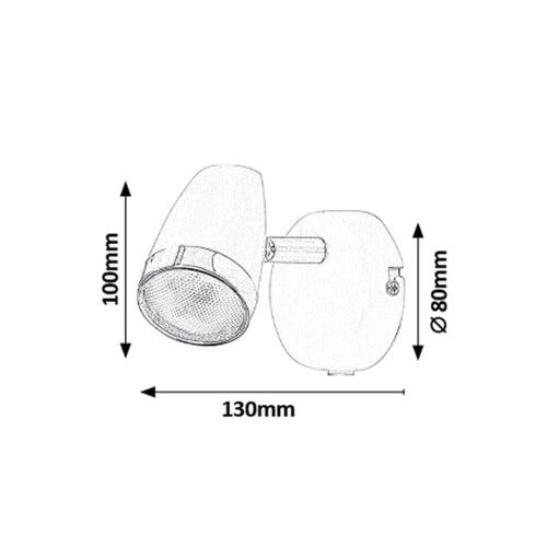 Rabalux Karen spot LED 4W antikracit/ hrom Spot rasveta slika 4