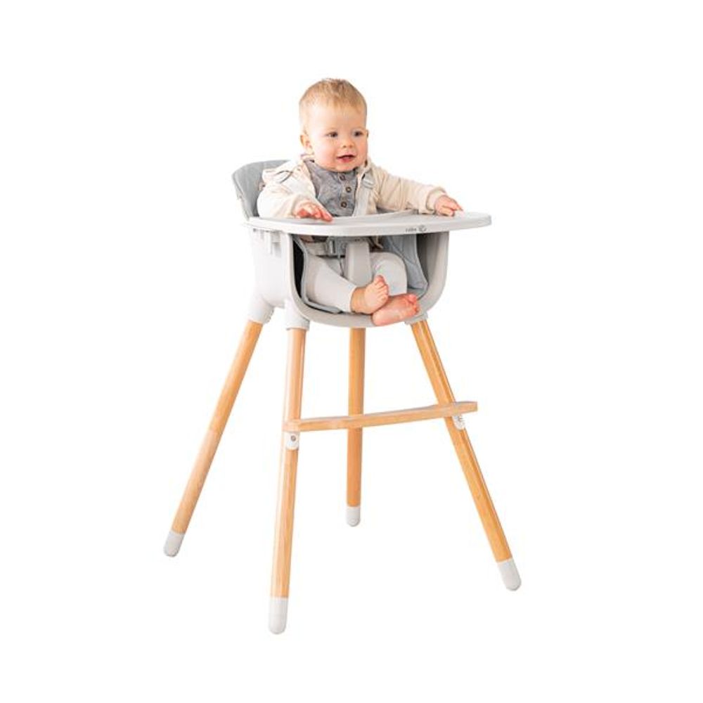 Roba Kids Hranilica za bebe StyleUp wood 2u1, Siva slika 4